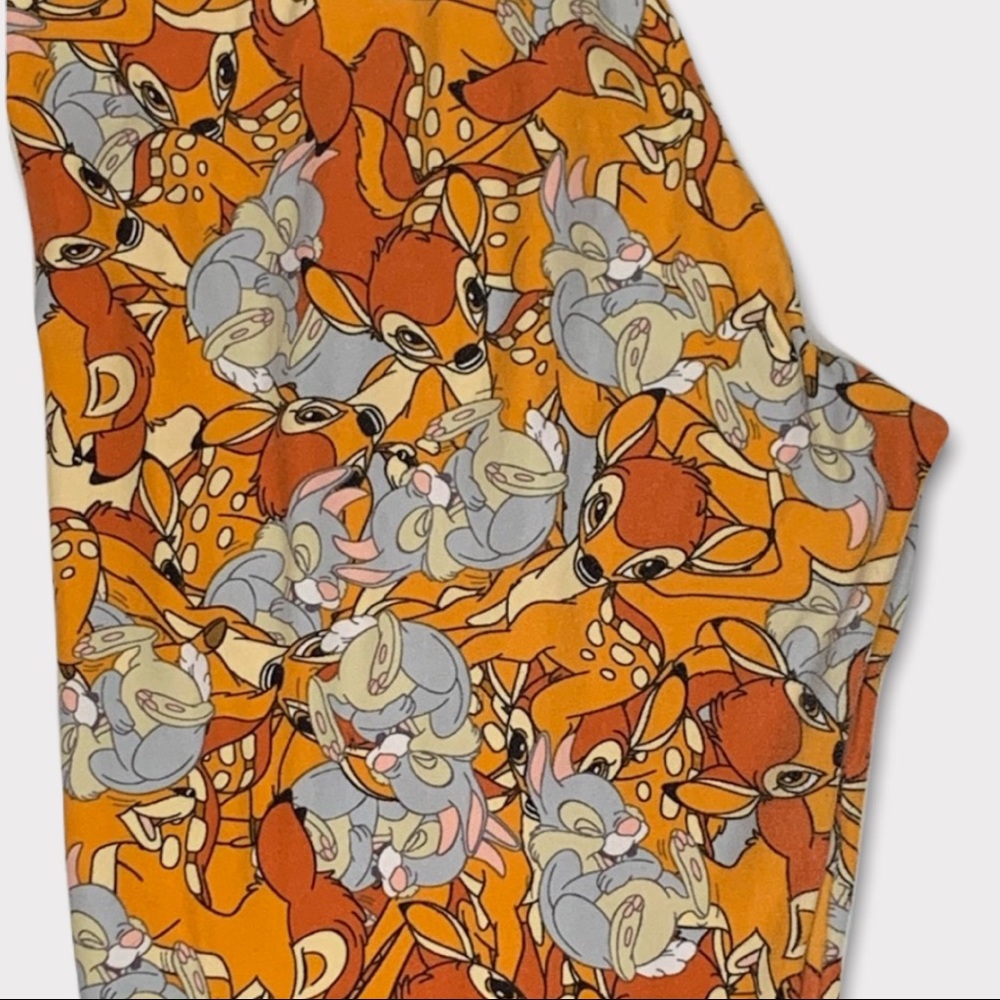 Lularoe (OS) BAMBI & THUMPER brown/gray leggings- Disney leggings - Picture 7 of 8